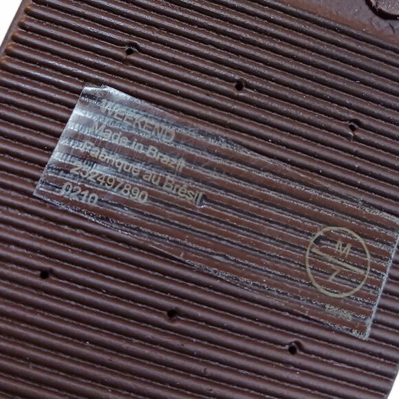 Grendene “Weekend” Brown Tiger-Stripe Flip Flops Size 7M Made in Brazil - Picture 10 of 11